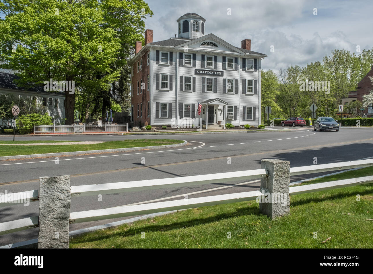 The Grafton Inn on The Grafton, MA Common Stock Photo Alamy