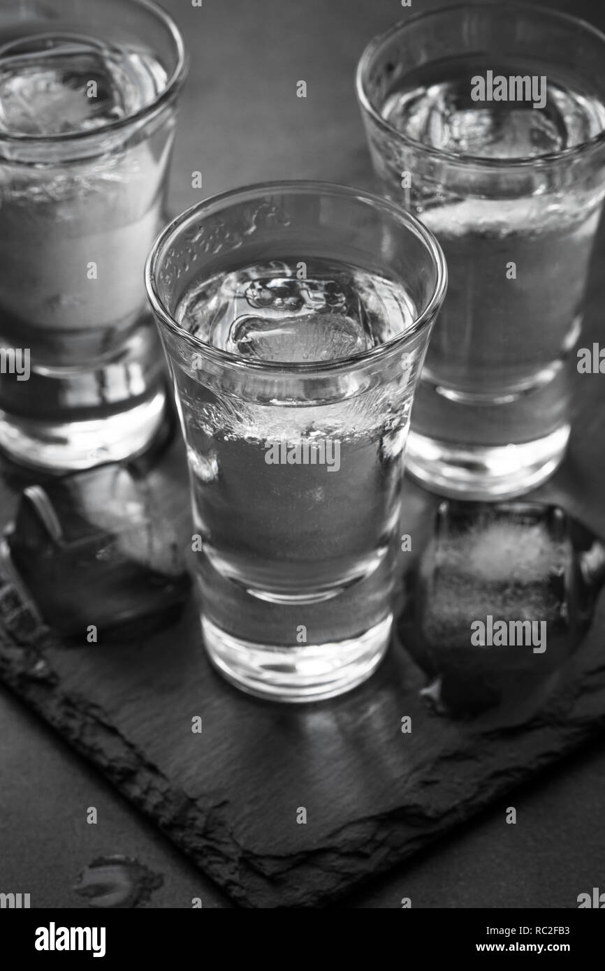 Vodka shot drink Stock Photo Alamy