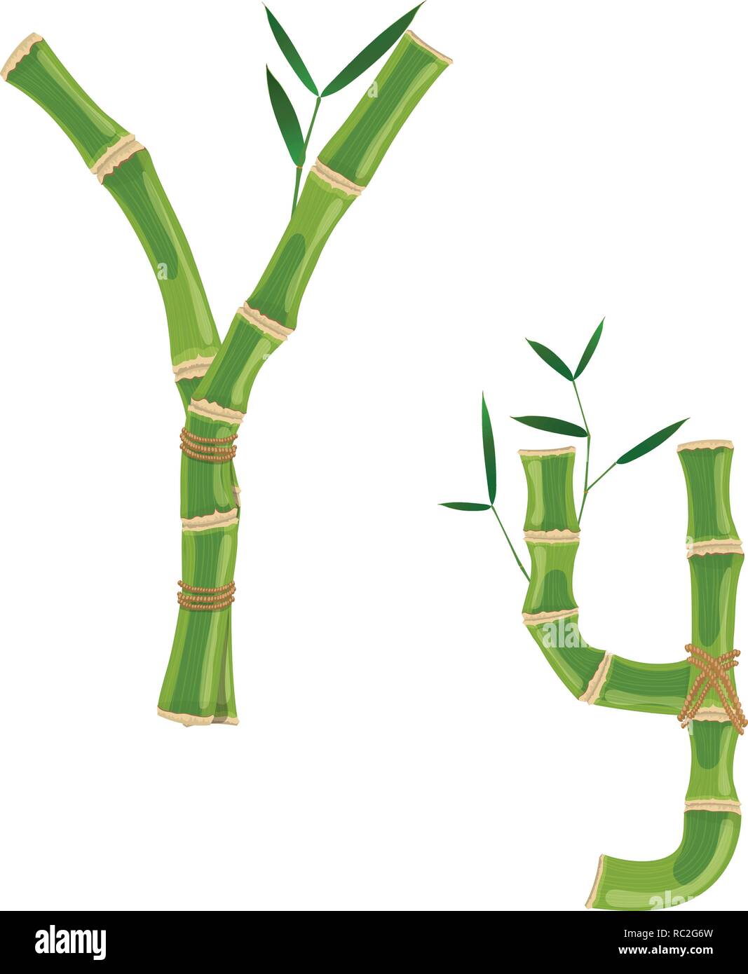 Bamboo letter Y Stock Vector Image & Art - Alamy