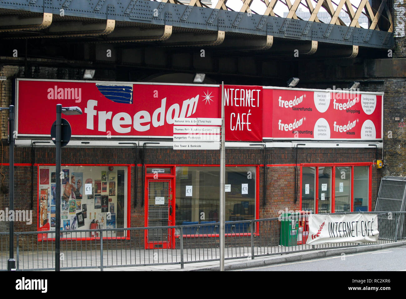 Internet café 'Freedom', London, Great-Britain, UK Stock Photo