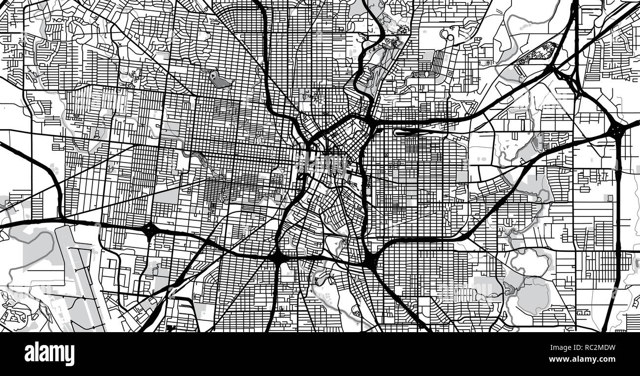 Urban vector city map of San Antonio, Texas, United States of America