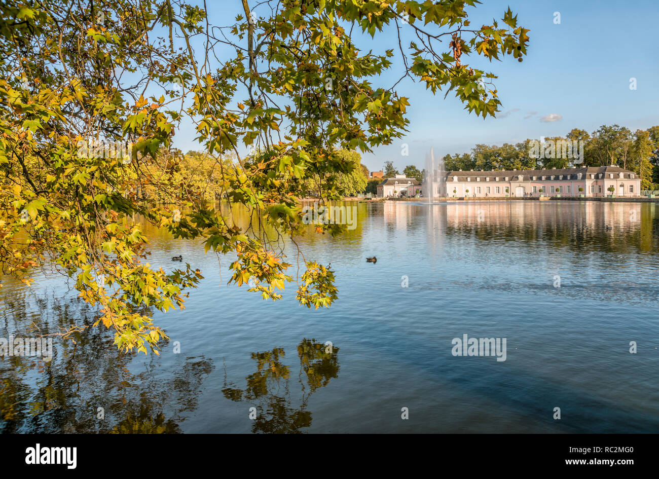 Benrath Castle in Autumn, Duesseldorf, NRW, Germany Stock Photo