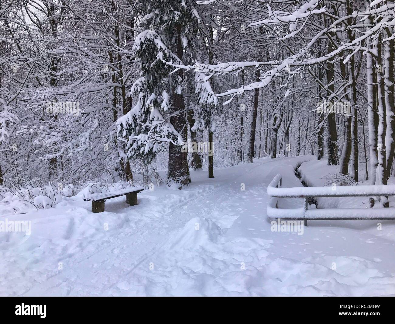 Winter fairy tale in annaberg-buchholz Stock Photo