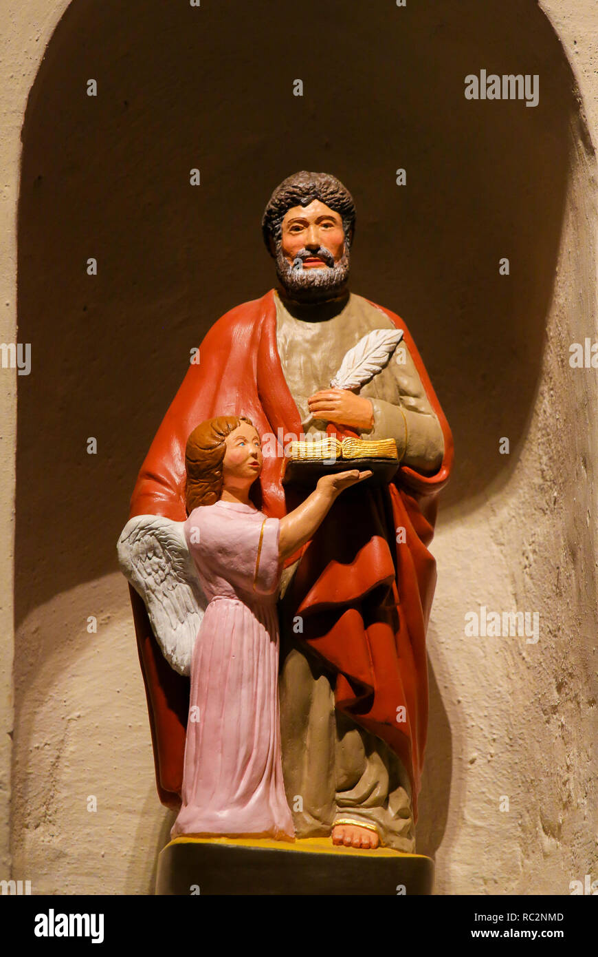 Sculpture in the Church of SaintPauldeVence, France, depicting