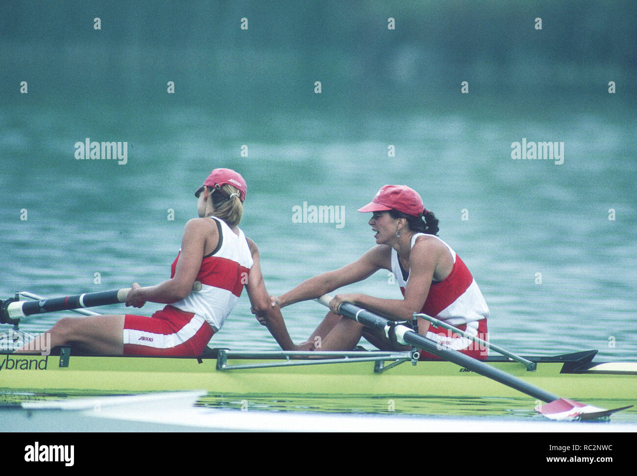 Banyoles Spain Gold Medalist Women S Pair Stroke Can W2 Stroke Kathleen Heddle And Bow Marnie Mcbean Competing In The 1992 Olympic Regatta Lake Banyoles Barcelona Spain 92 Gold Medalist Mandatory Credit Peter