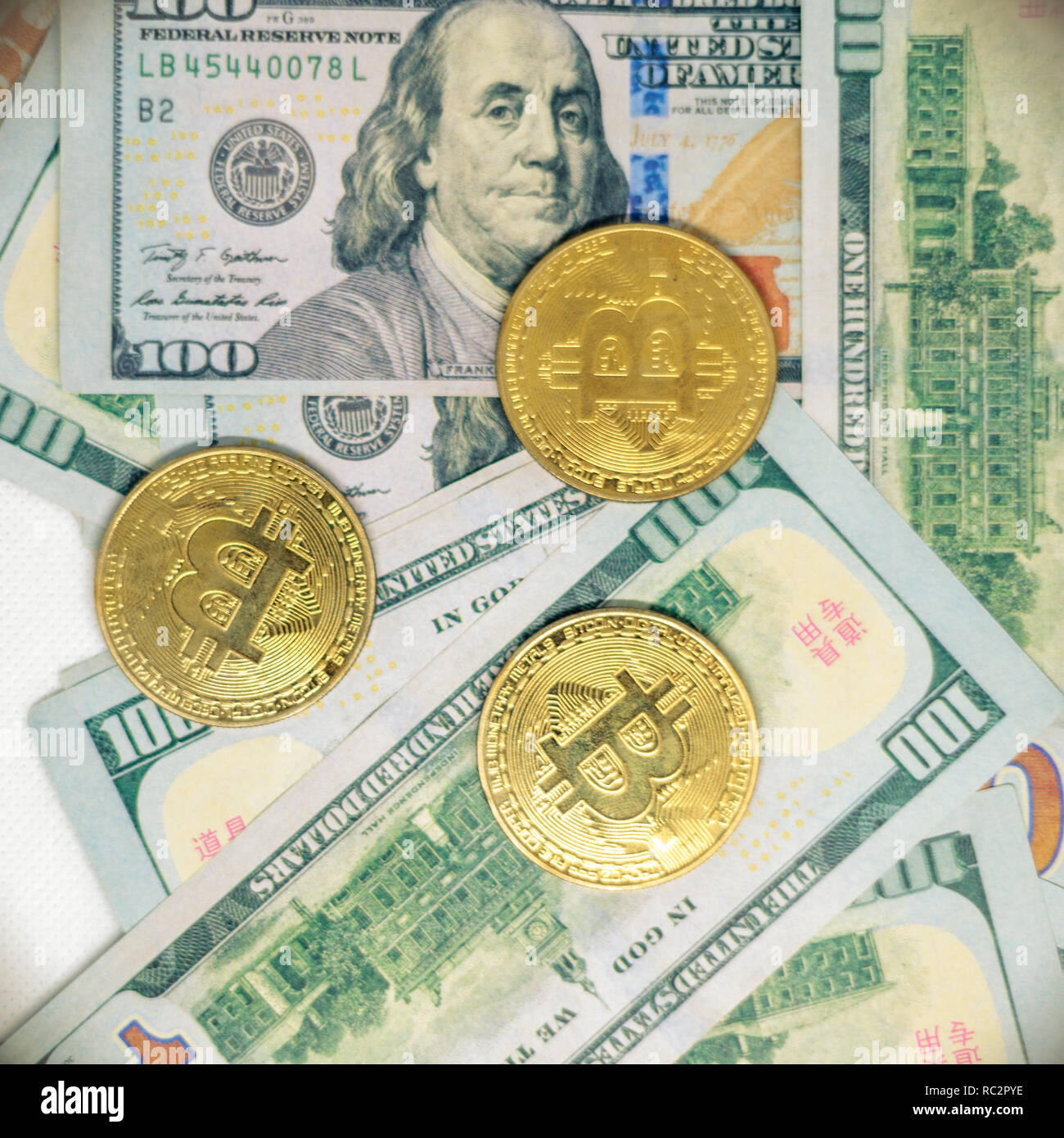 Bitcoin, cryptocurrency finance investment Stock Photo