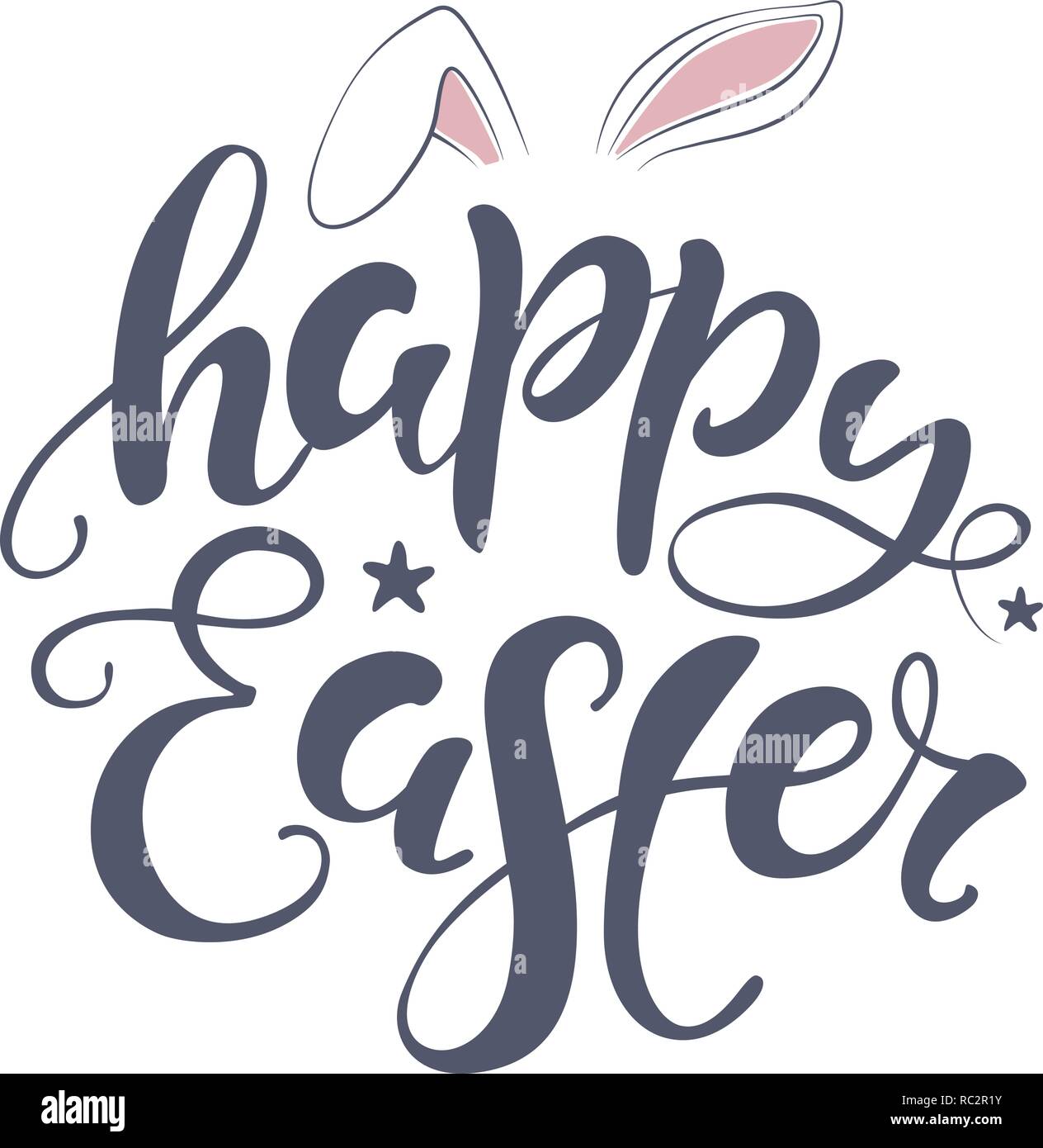 Vector Joyful Easter bunny lettering card. estimate toward structure image relating to Happy Easter Printable identified as Vector Delighted Easter bunny lettering card. estimate in direction of style and design