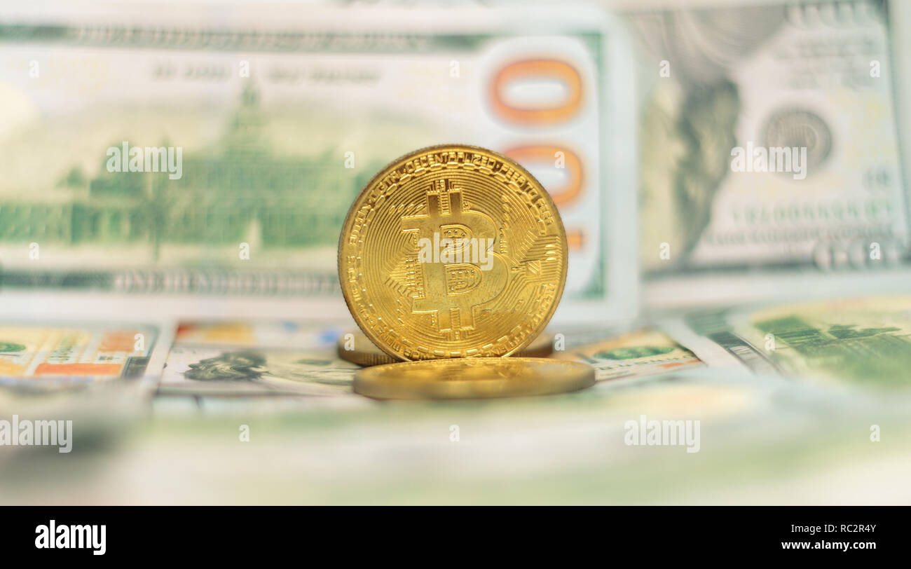 Business and financial investment in bitcoin Stock Photo