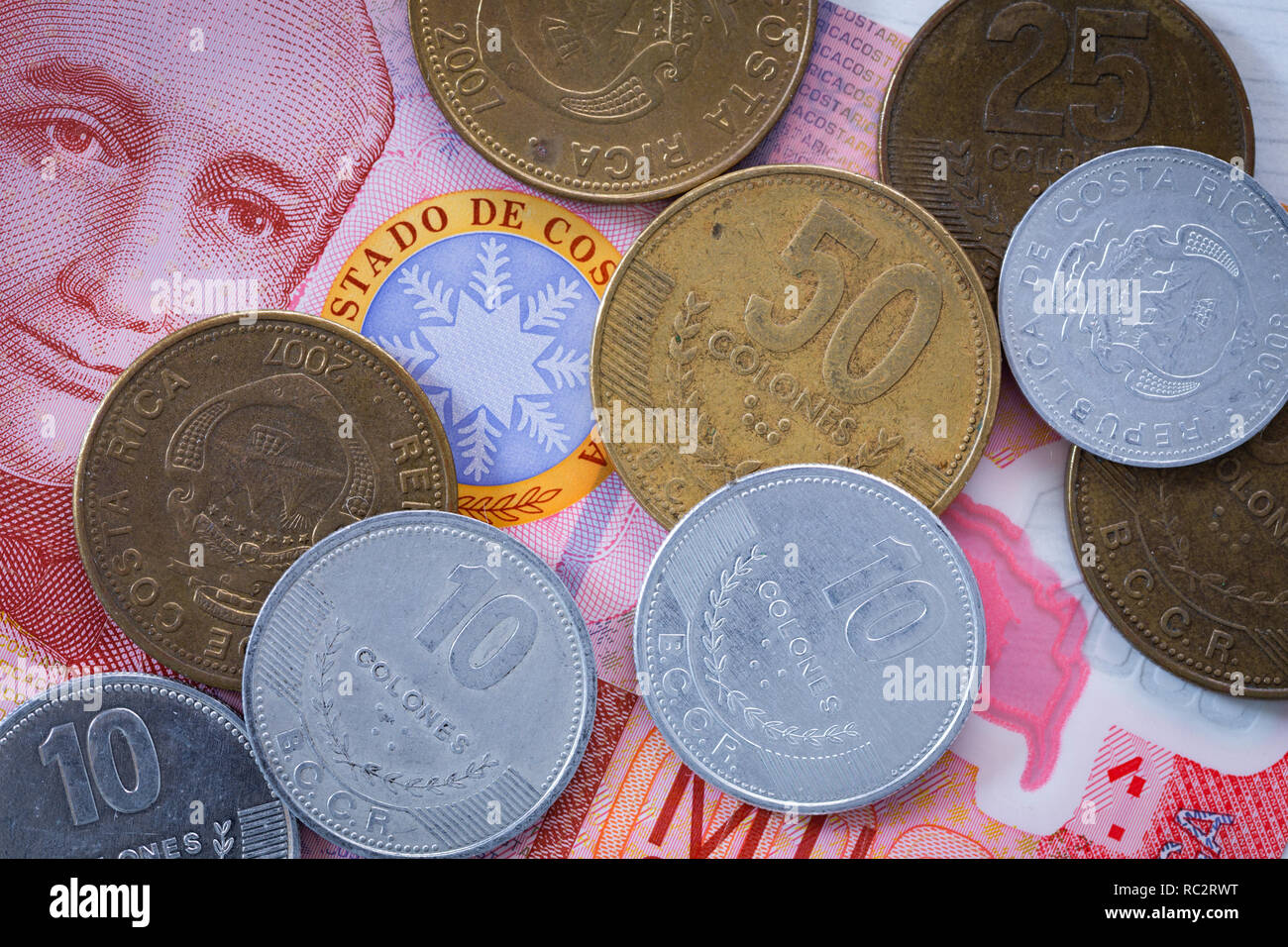 currency in Costa Rica Stock Photo Alamy