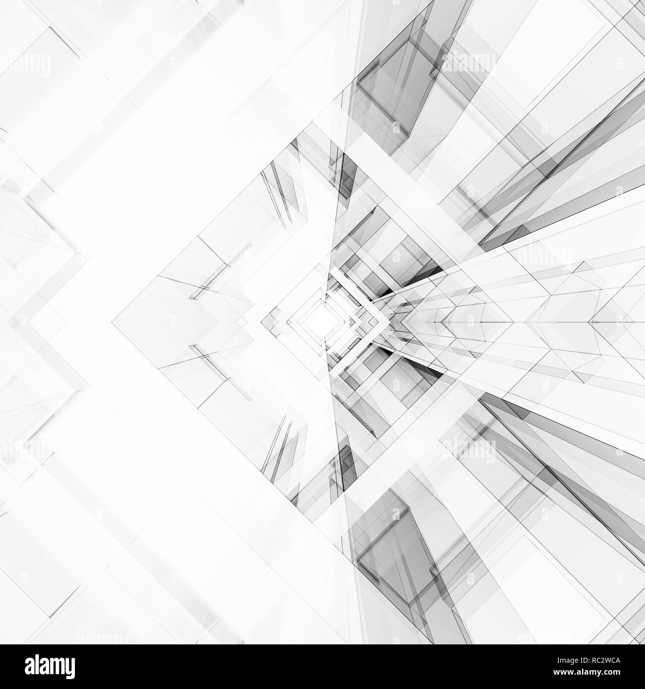 Abstract architecture background. 3d rendering Stock Photo
