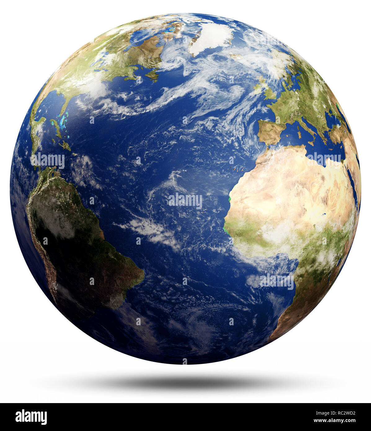 Planet globe - Atlantic Stock Photo