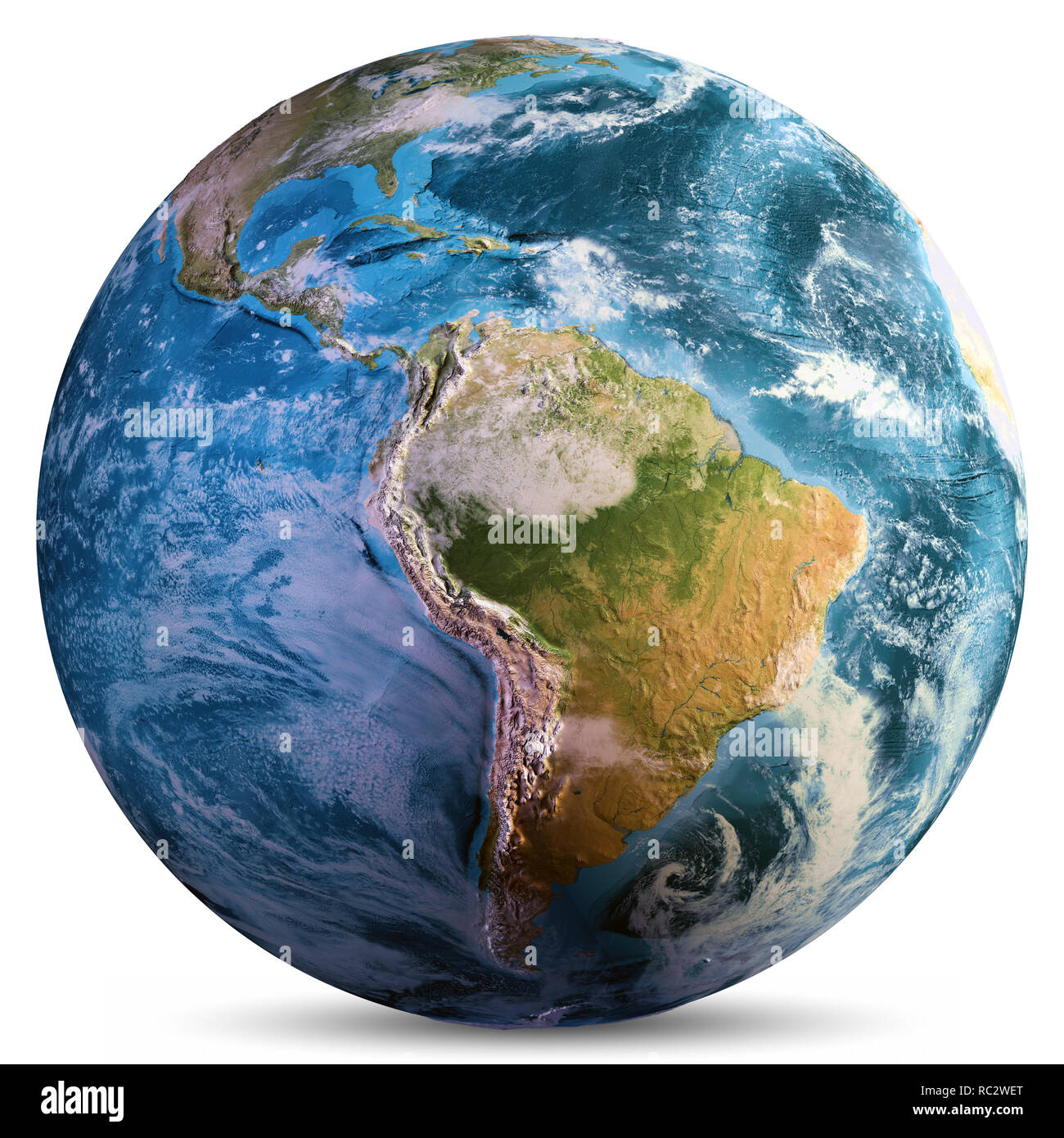 Planet Earth continents Stock Photo