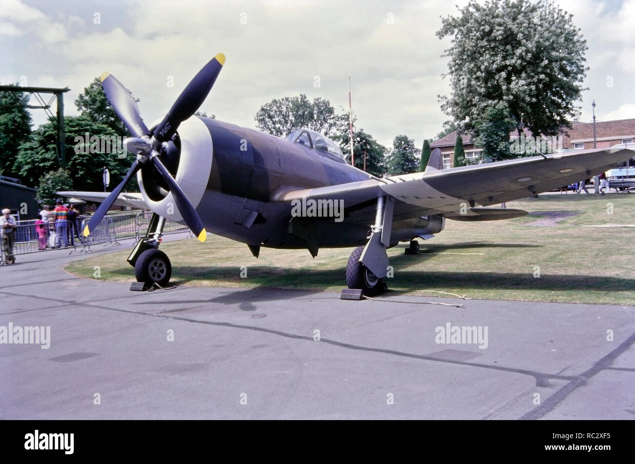 P-47D Thunderbolt fighter aircraft, RAF Cosford 1995 Stock Photo