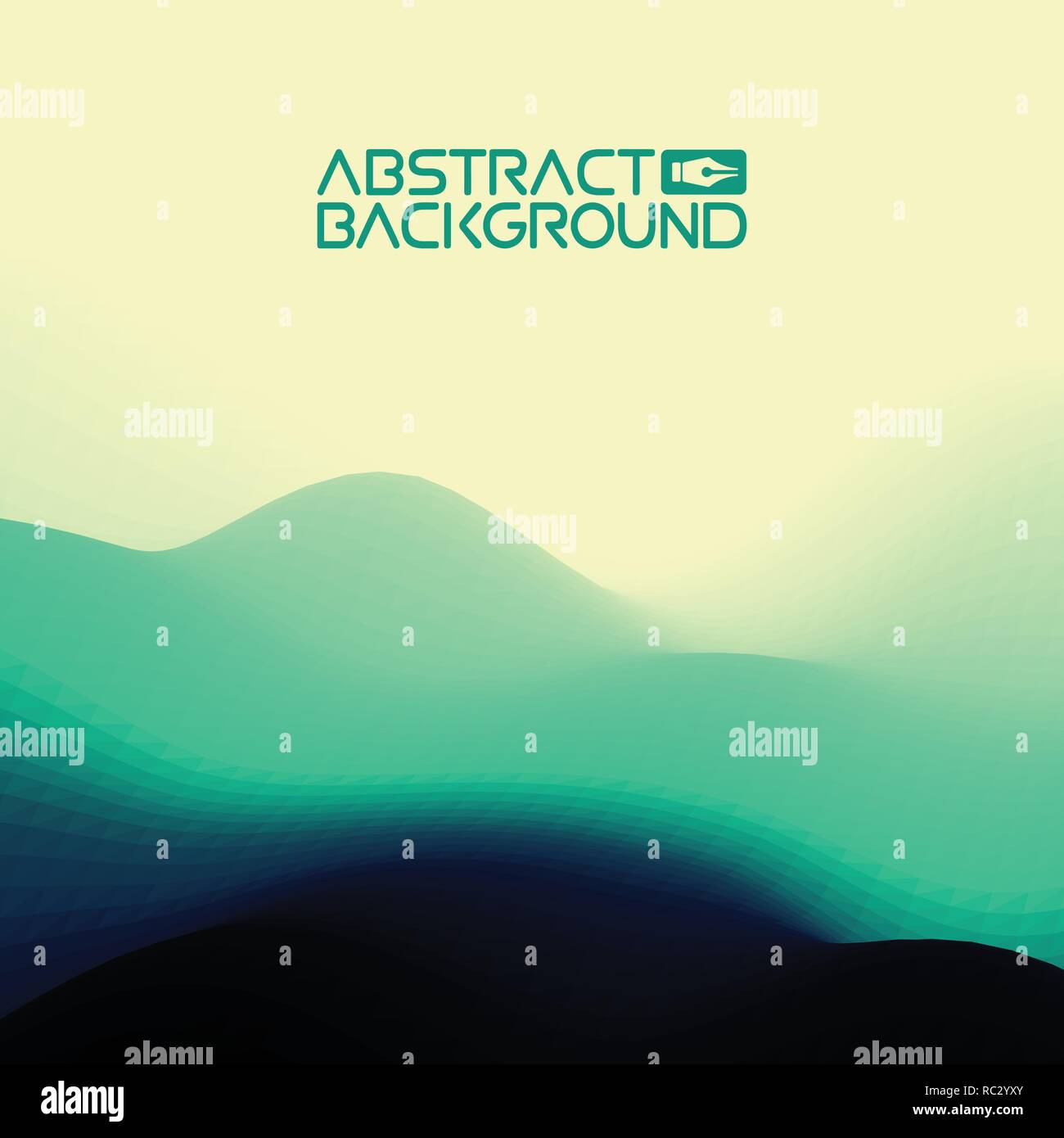 3D landscape Background. Dynamic Effect. Abstract Vector Illustration