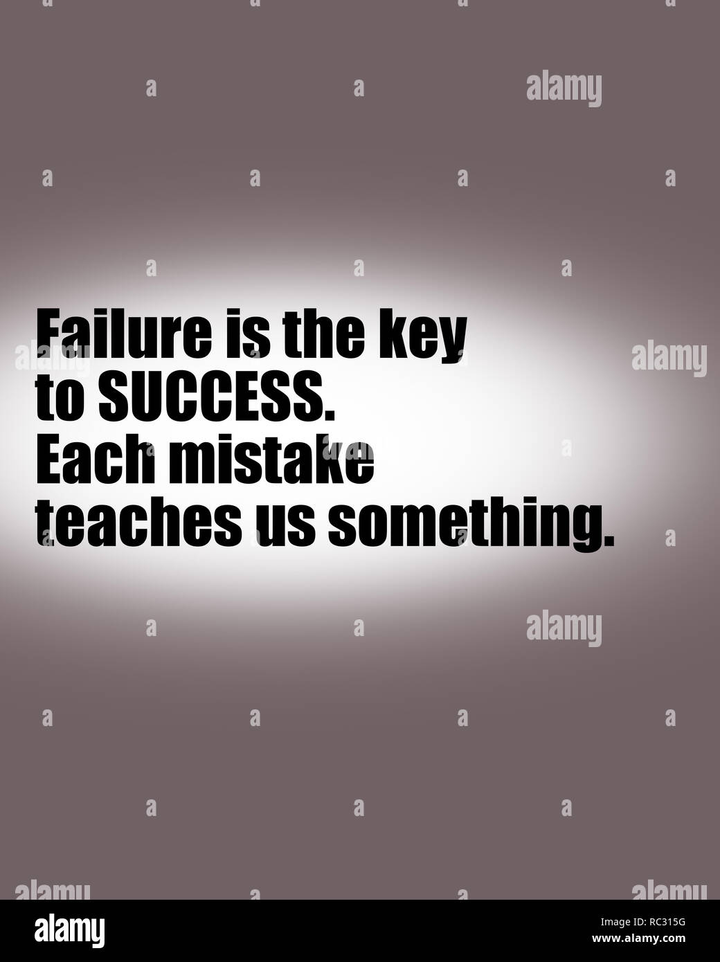 Inspirational Motivational Quote, Life Wisdom - Failure is the key ...