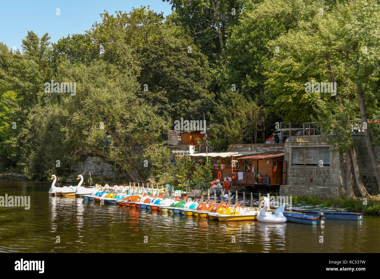 Pedalo on river hires stock photography and images Alamy
