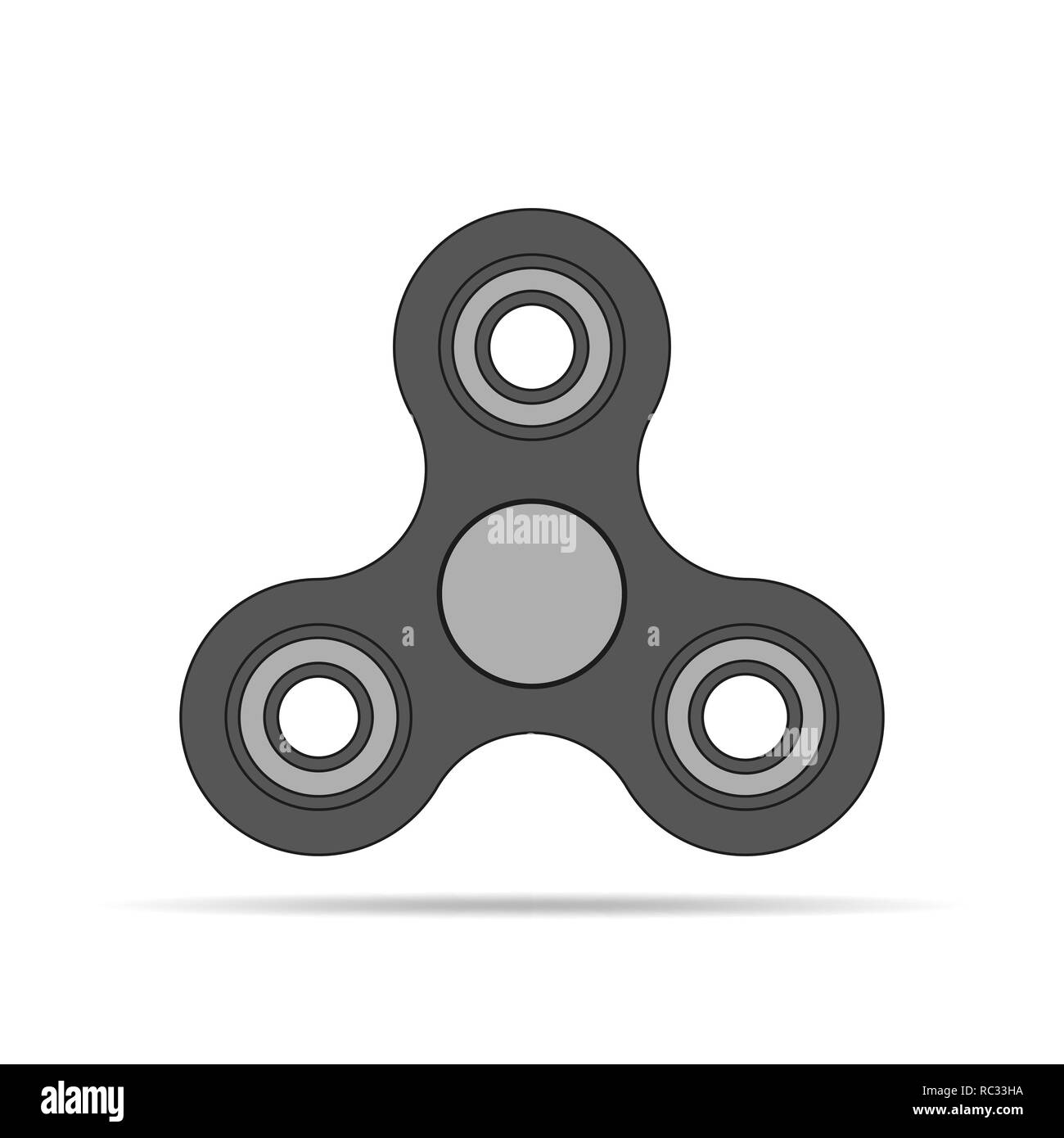 Hand spinner icon, isolated on white background. Vector illustration. Spinner stress relieving toy. Stock Vector
