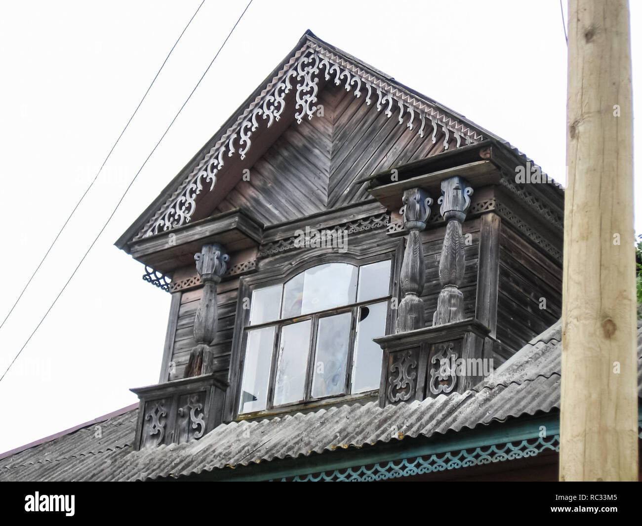 Plinths Of Windows Of Wooden Houses Ancient Style Of Decoration