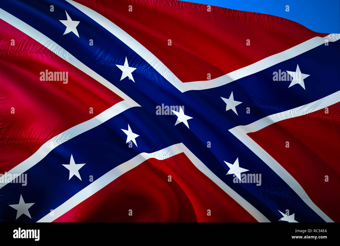Confederate States of America flag. Historical national flag of the