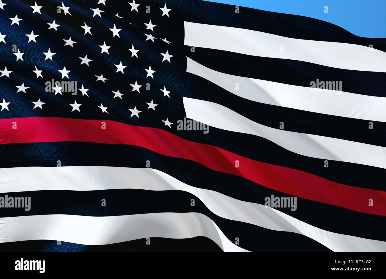 Firefighter Memorial USA. USA EMERGENCY SERVICES. THIN RED LINE USA