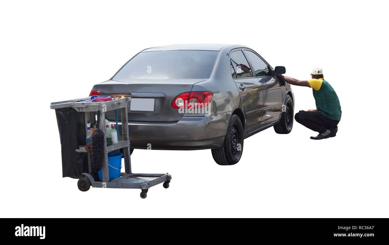 Man washing car isolated hires stock photography and images Alamy