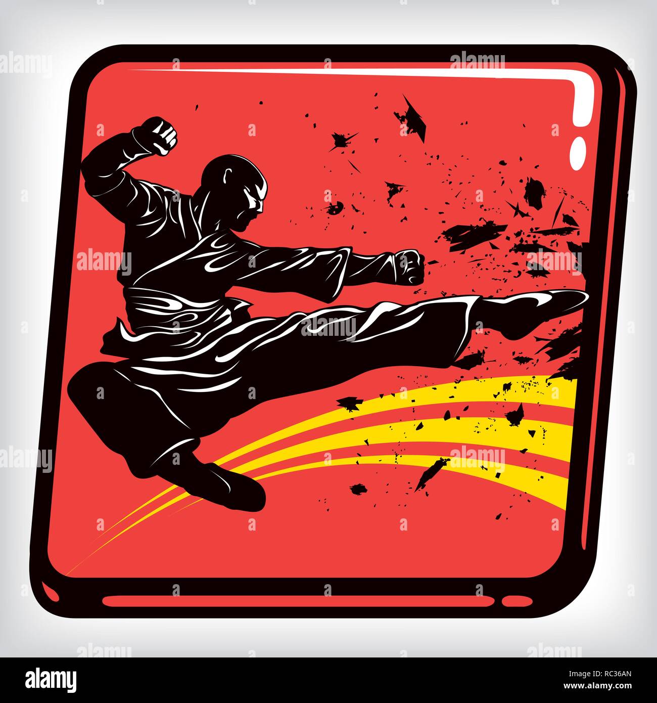 Dynamic icon of martial art karate Stock Vector Image & Art Alamy