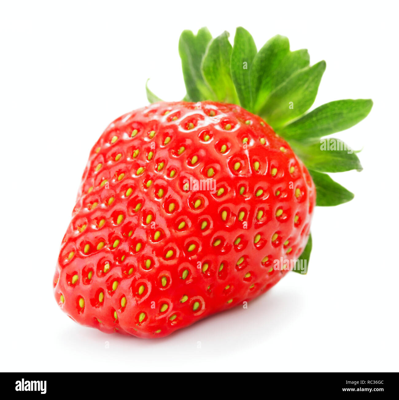 fresh ripe strawberry fruits isolated on white background Stock Photo ...