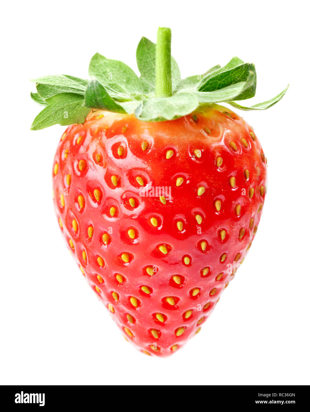 fresh ripe strawberry fruits isolated on white background Stock Photo ...