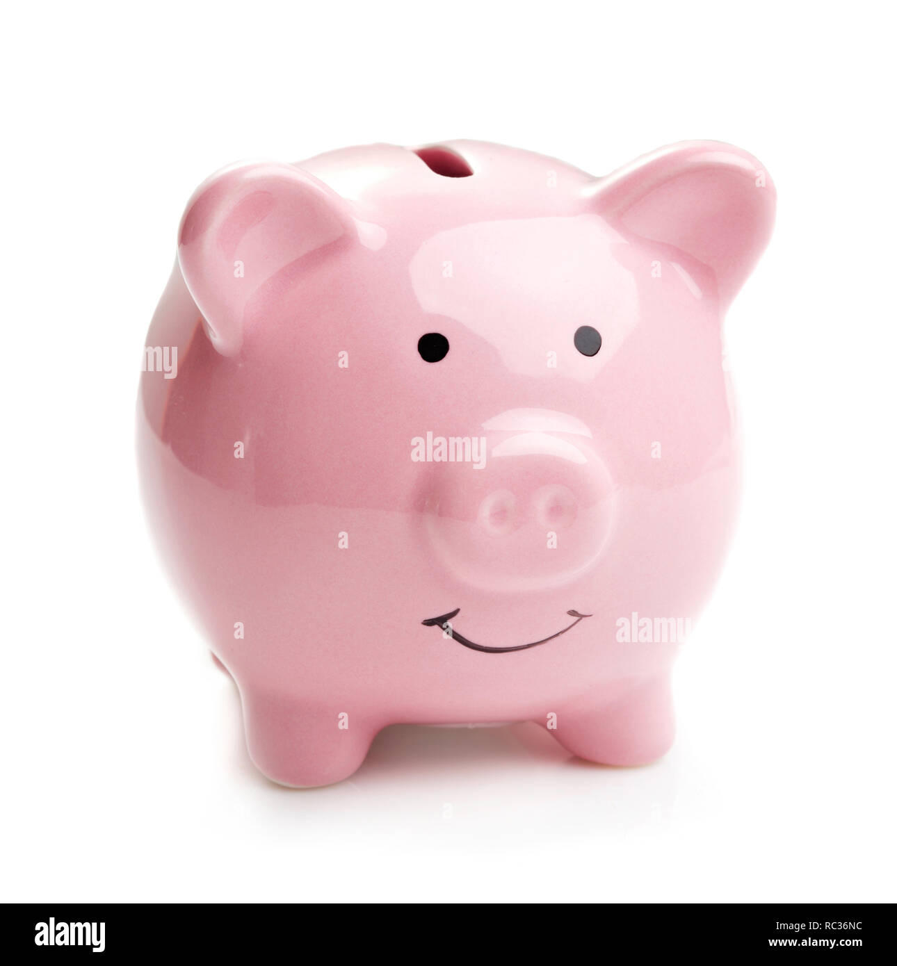 piggy bank isolated on white background Stock Photo - Alamy