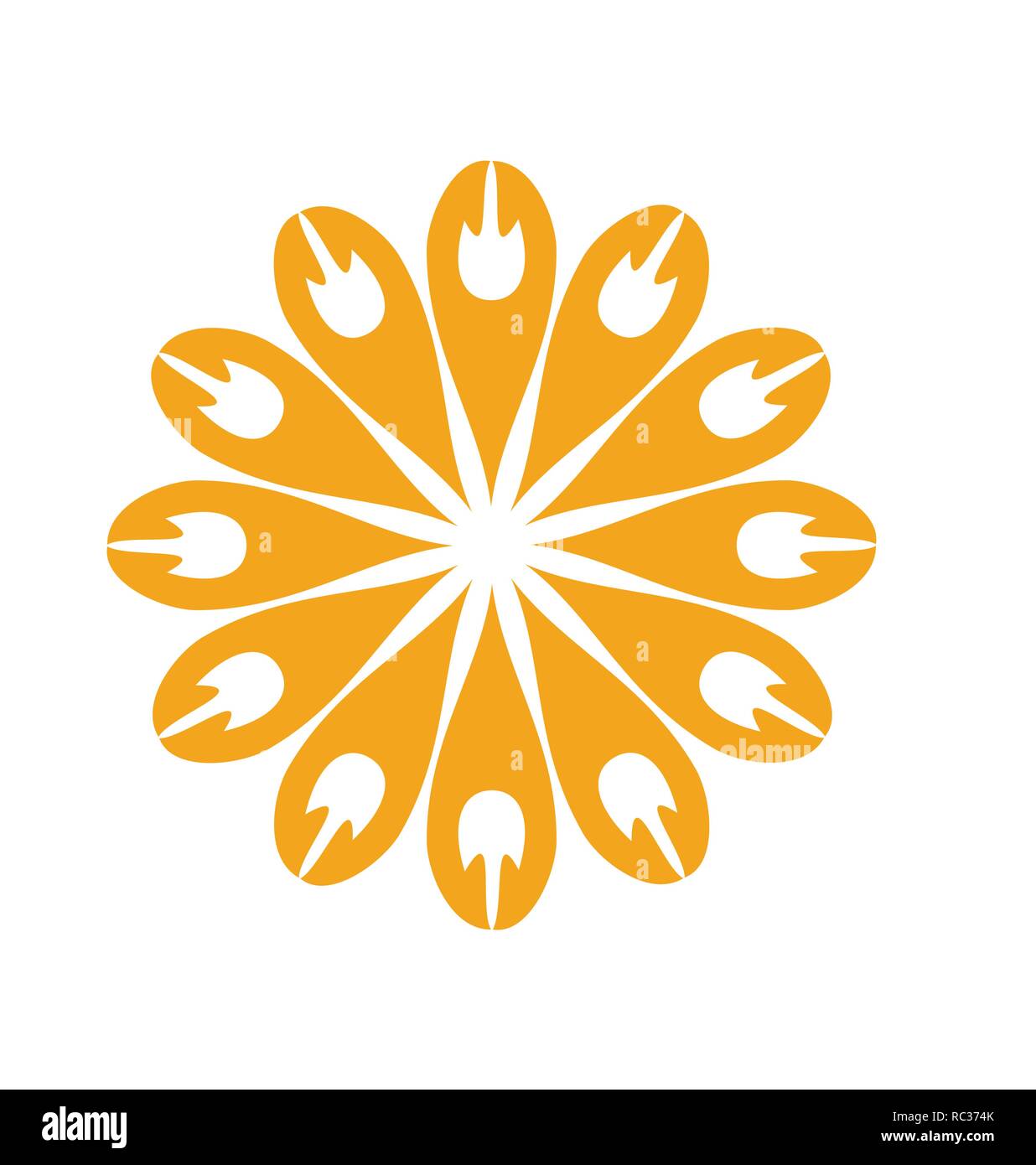 Flower color icon on white background for graphic and web design ...
