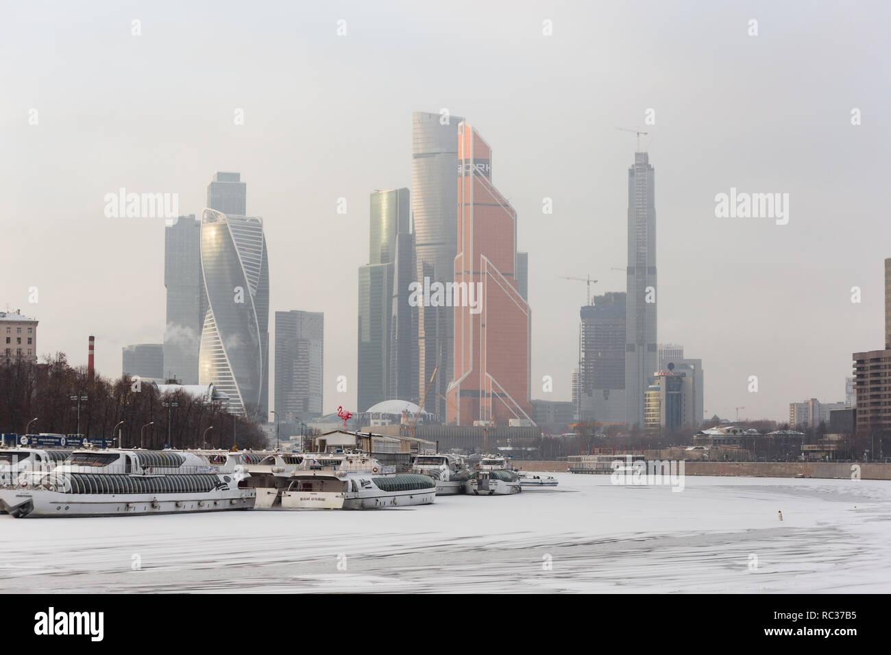 Moscow International Business Center also known as Moscow City Stock Photo