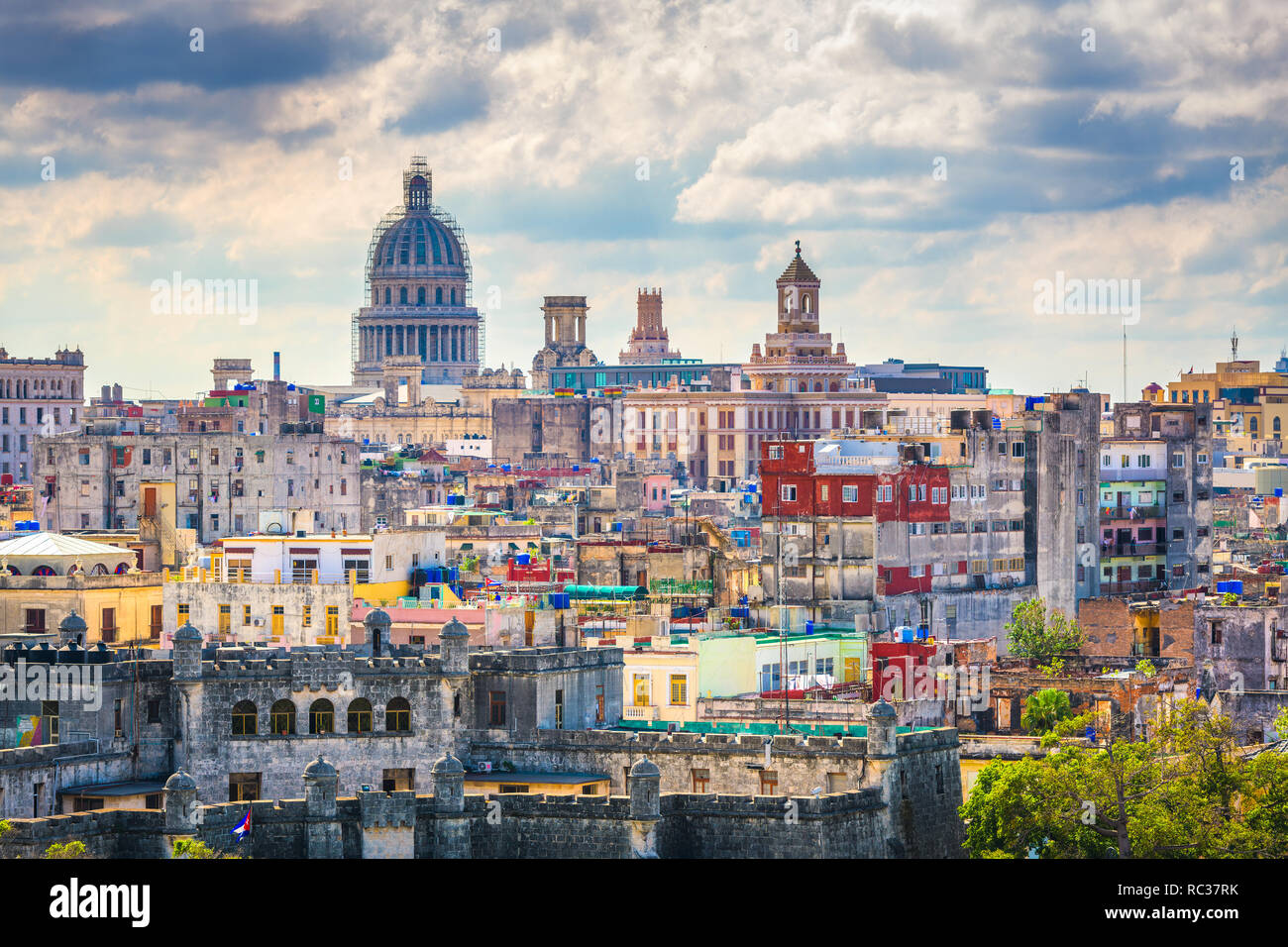 Havana, Cuba downtown skyline. Stock Photo