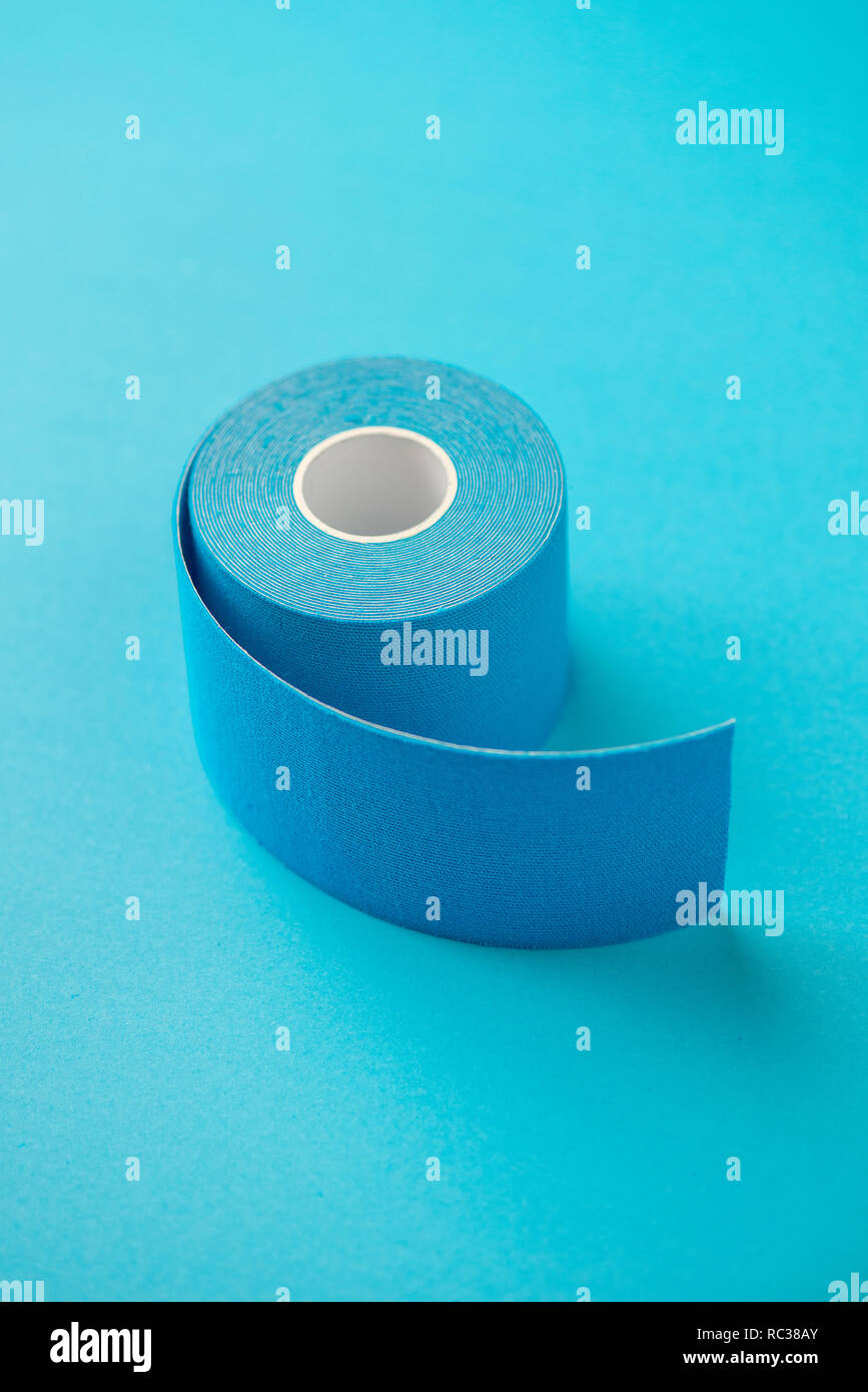 terapeutic self adhesive tapes, taping kinesiologico Stock Photo