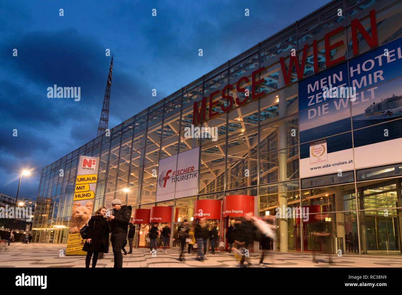 Wien, Vienna: fair building Messe Wien, visitors in 02. Leopoldstadt ...