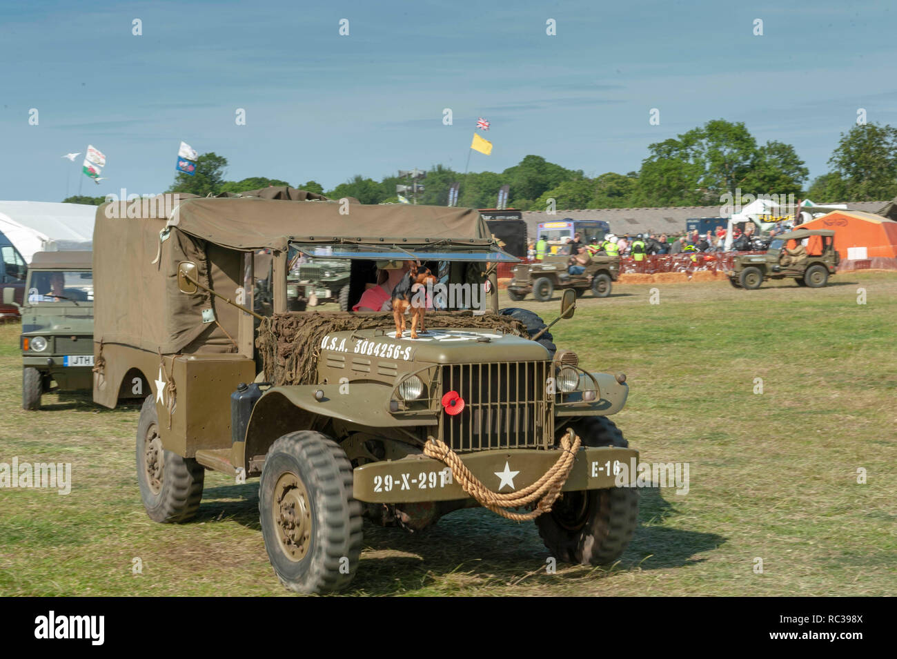 Restored U.S. Army Jeep at Preston Steam Rally Stock Photo