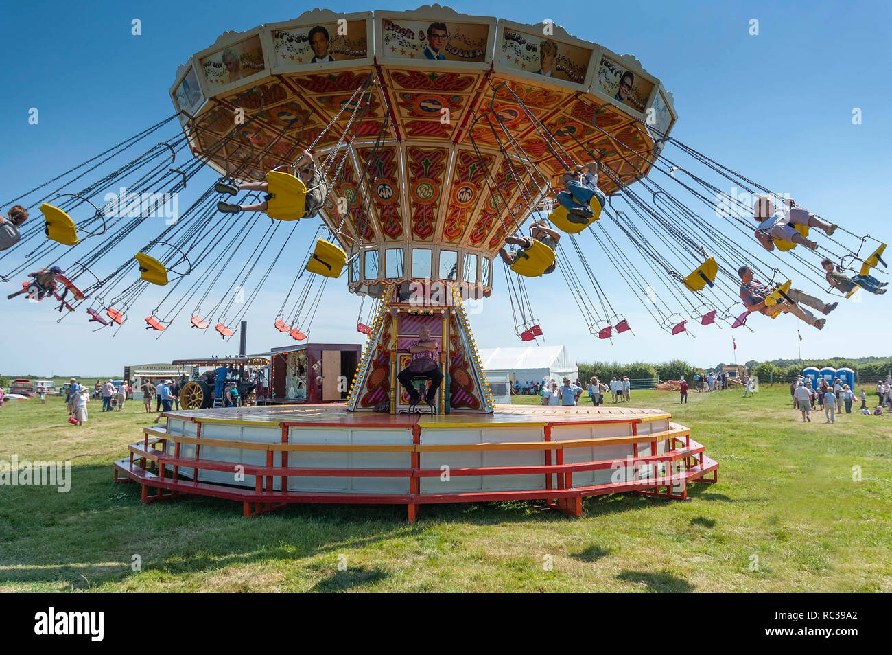 Vintage Chair O Plane Ride At Preston Steam Rally Kent