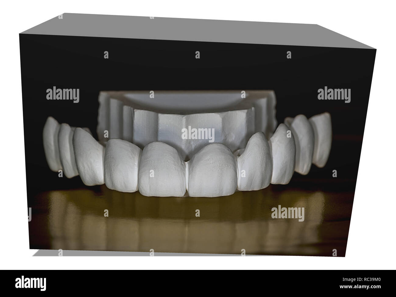 Ceramic zirconia teeth Stock Photo