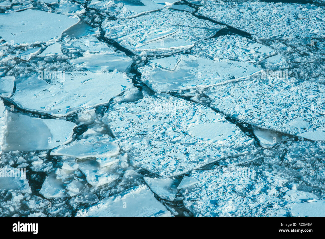 Cracked Frozen Lake