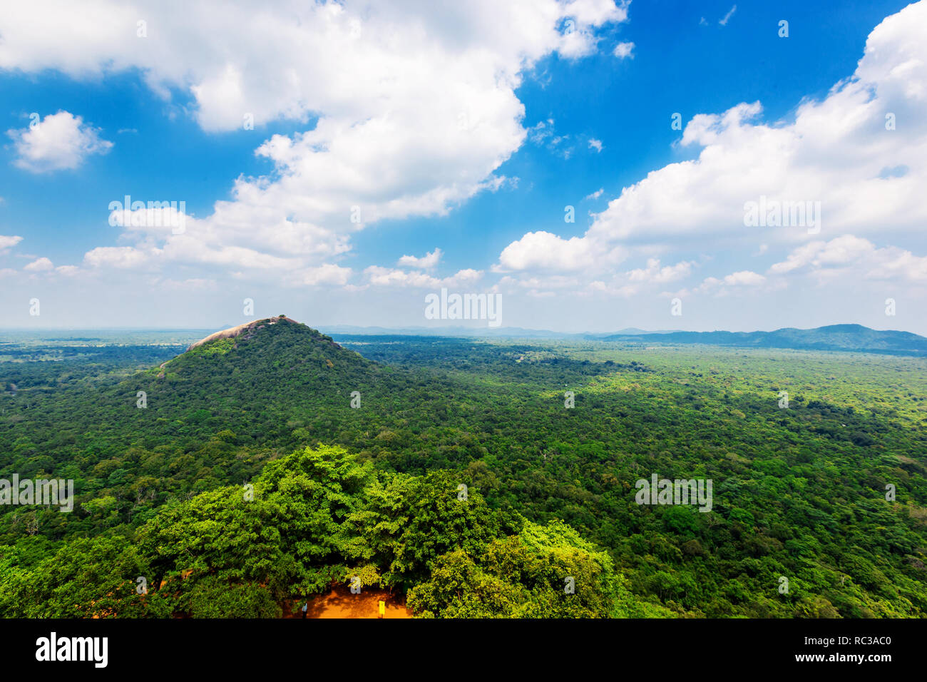 Beautiful view from Sigiriya - Lion Rock, Sri lanka Stock Photo