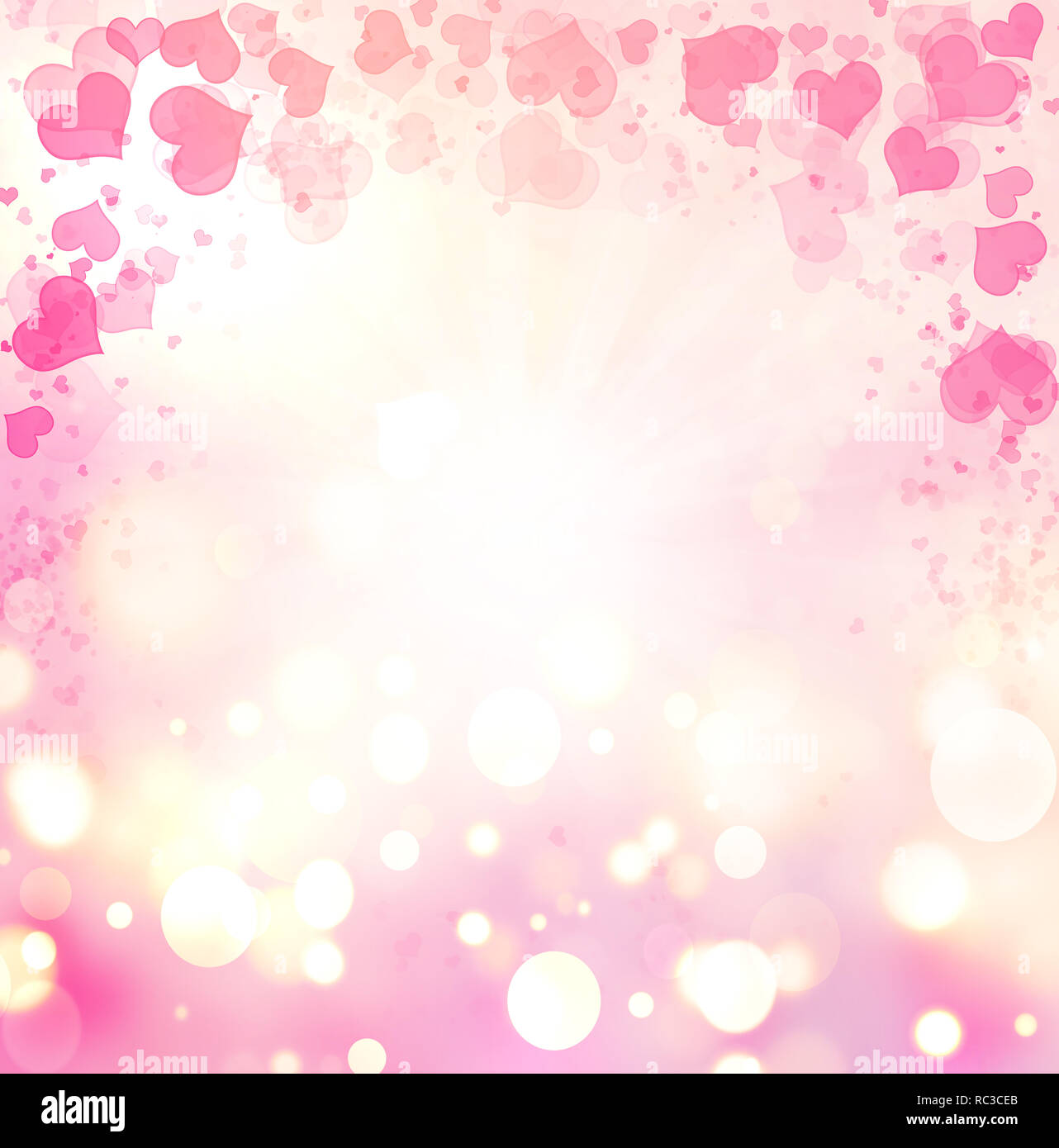 Valentine Hearts Abstract Pink Background StValentines Day Wallpaper  Heart Holiday Backdrop Stock Photo  Alamy