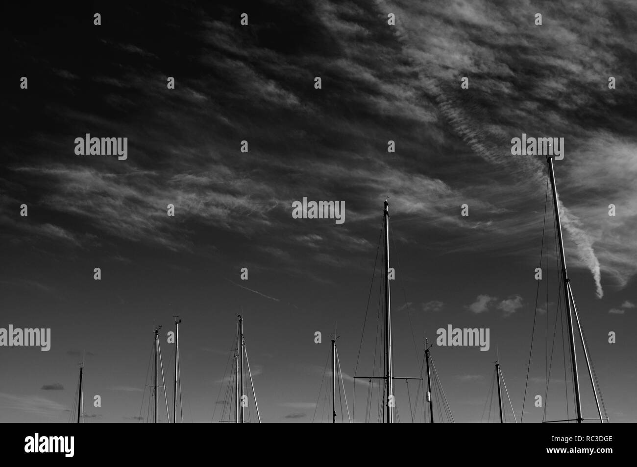 Port of nice france view Black and White Stock Photos & Images - Alamy