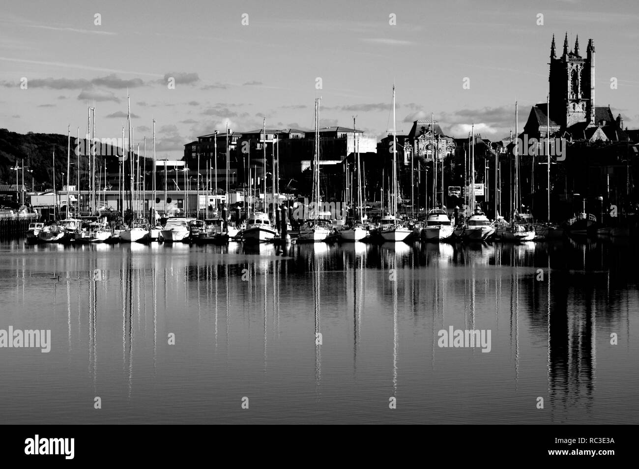 Port of nice france view Black and White Stock Photos & Images - Alamy