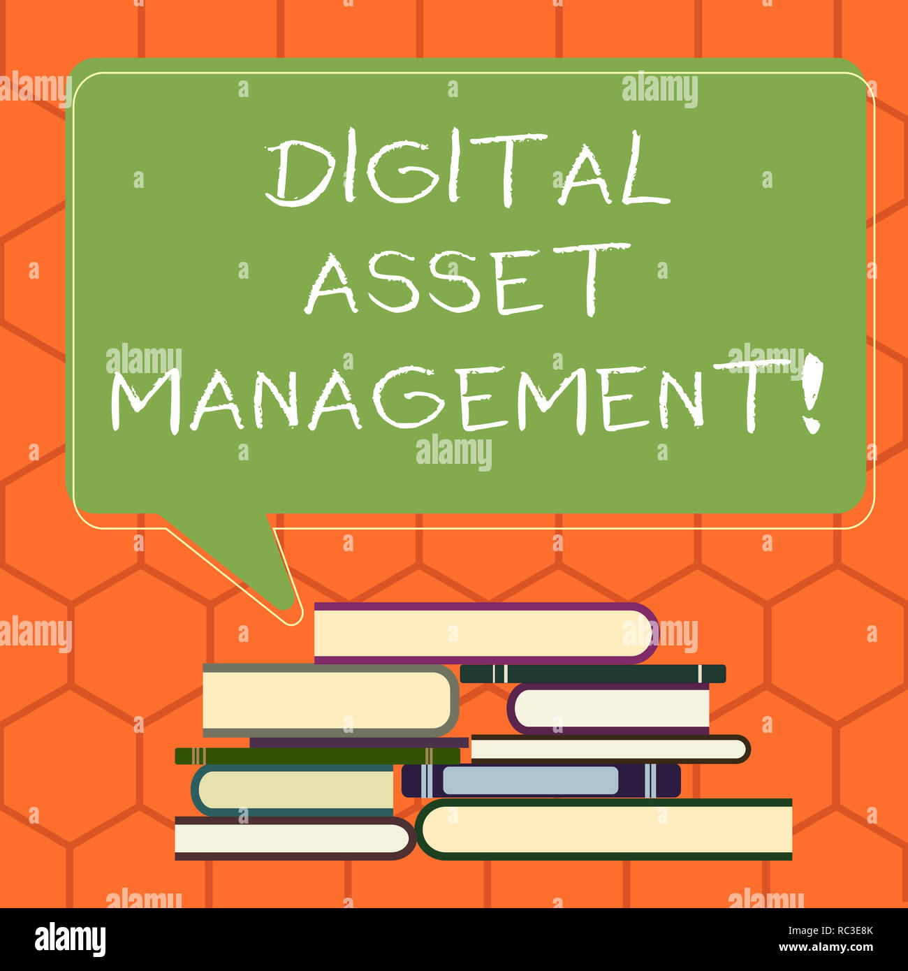 Handwriting text Digital Asset Management. Concept meaning Business  processes for analysisaging digital accounts Uneven Pile of Hardbound Books  and Bl Stock Photo - Alamy