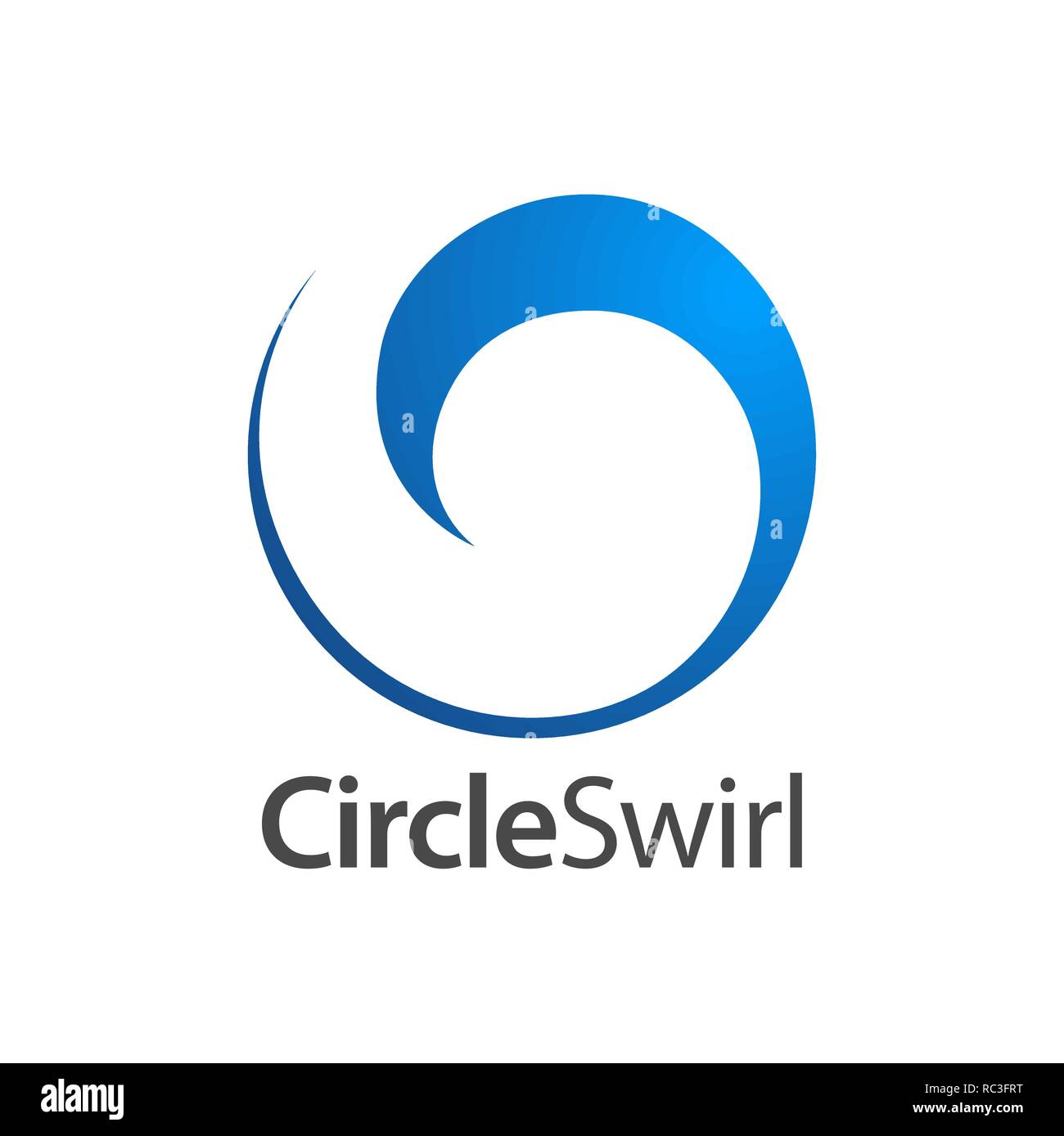 Circle swirl logo concept design. Symbol graphic template element vector Stock Vector