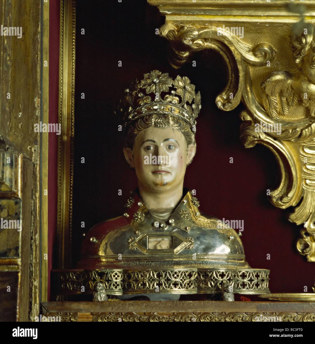 Reliquary bust of Saint Abdon by Miquel Aleguires, 15th century. Abbaye ...