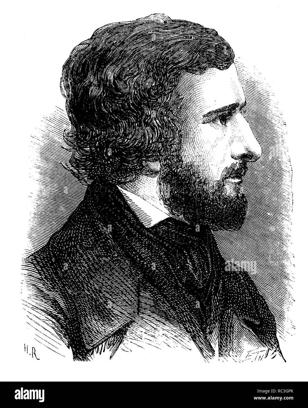 Armand Hippolyte Louis Fizeau (1819-1896), French physicist and astronomer. Engraving, 1873. Stock Photo