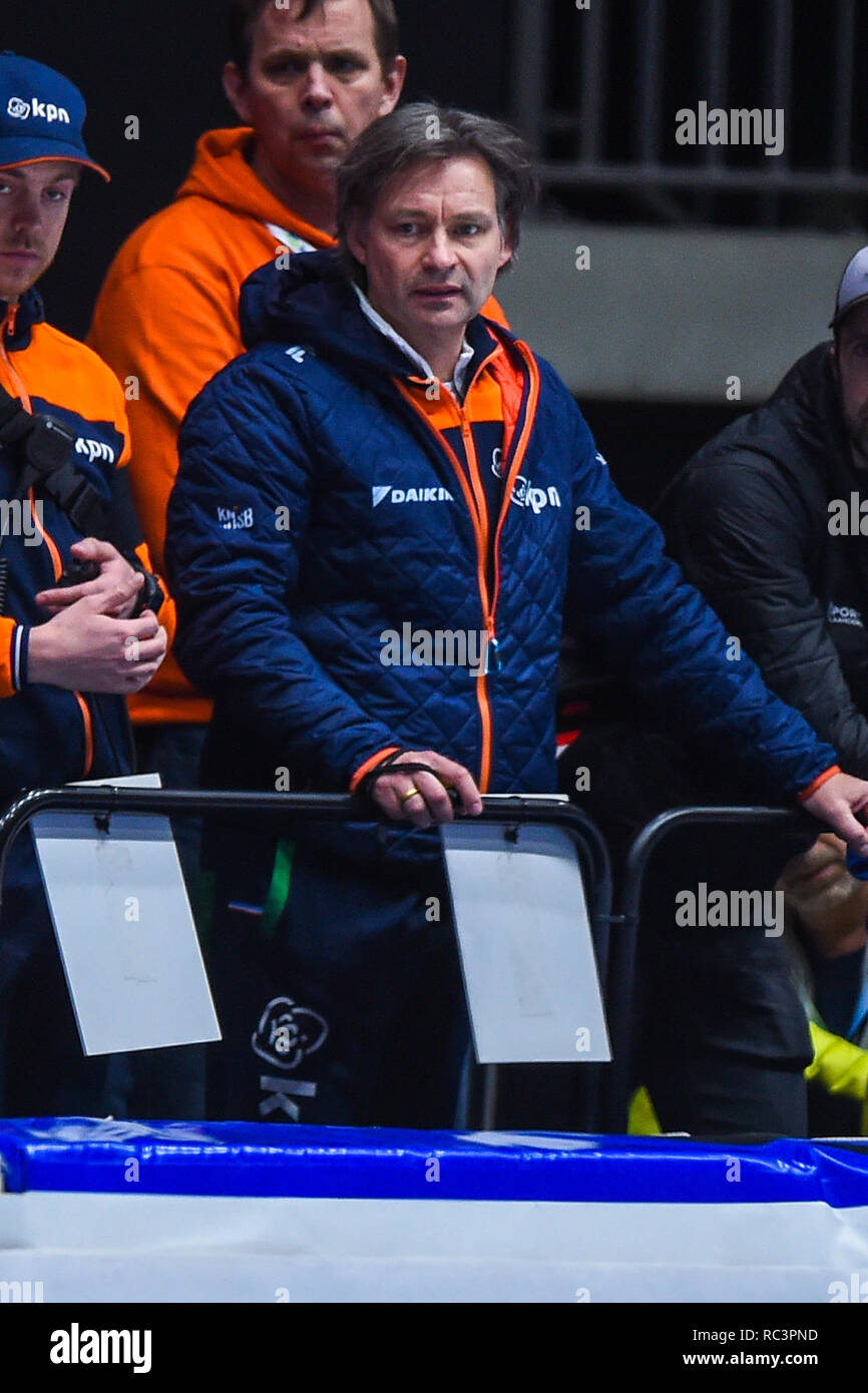 Dordrecht, Netherlands. 13th Jan 2019. European Championships Shorttrack Jeroen Otter Credit: Orange Pictures vof/Alamy Live News Stock Photo