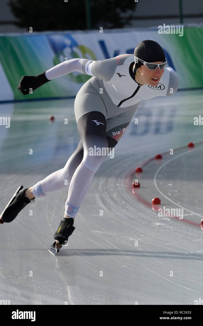 12-01-2019 SCHAATSEN: SPEEDSKATING: ISU EUROPEAN CHAMPIONSHIPS ALLROUND & SPRINT: COLLALBO Roxanne Dufter (GER) Foto: SCS/Soenar Chamid Stock Photo