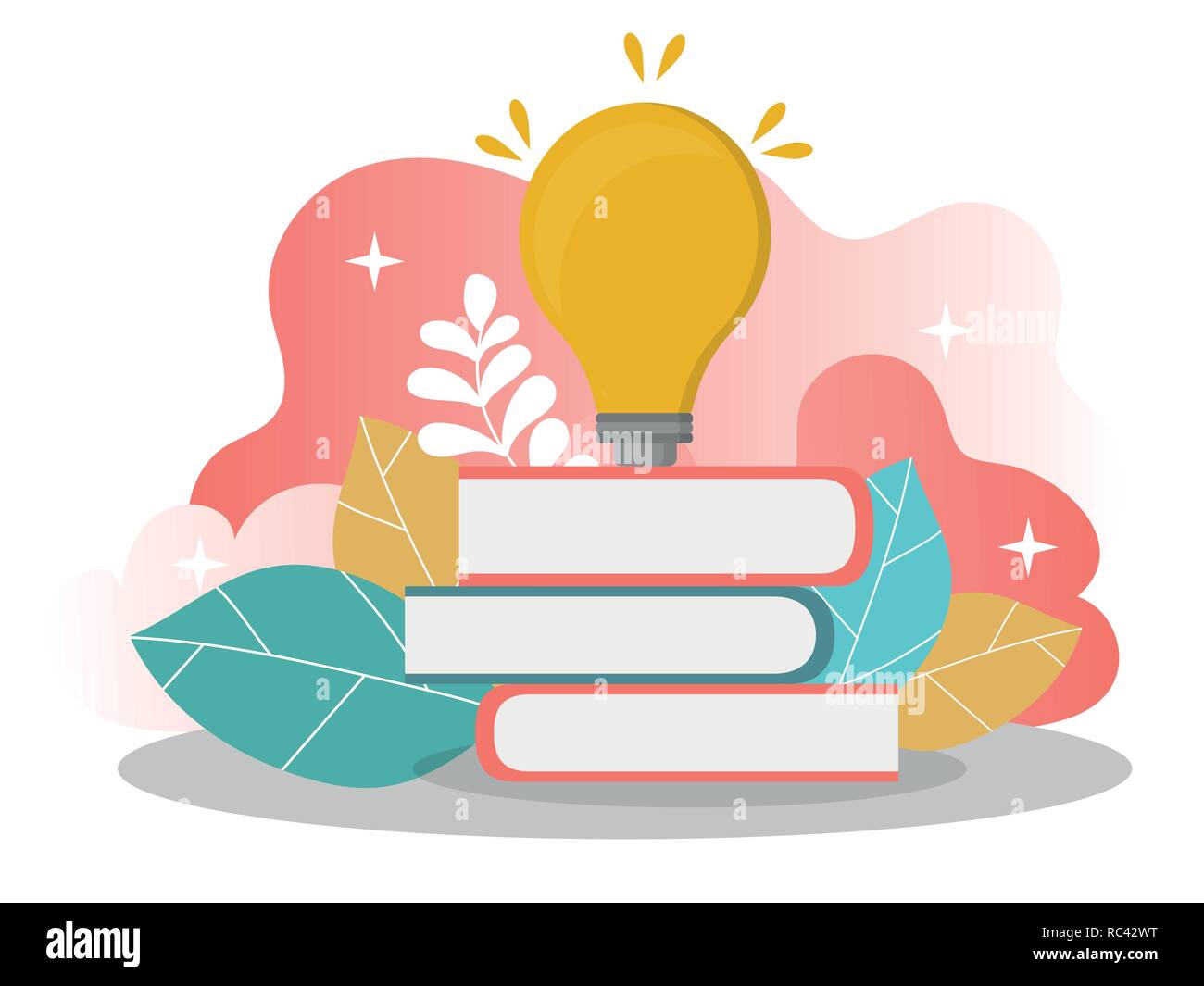 Knowledge and learning concept. Vector illustration Stock Vector