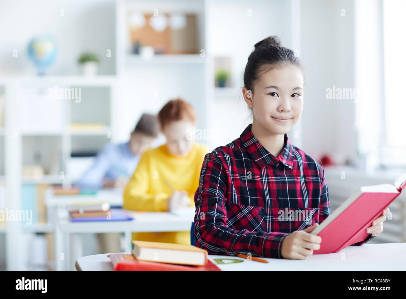 Lesson of literature Stock Photo